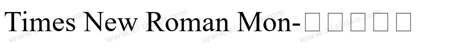 Times New Roman Mon字体转换